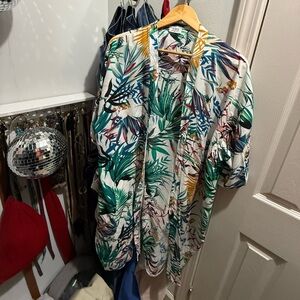 Tropical Print Women's Swim Coverup